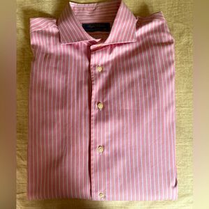 Royal Classic Men’s Cotton Pink Blue Stripped Button Down Shirt. Size XL.